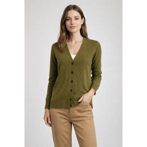 J.Crew Olive Green Wool Cashmere Cardigan XXS Button Front
